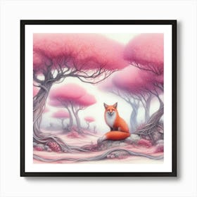 Fox In The Forest 2 Art Print