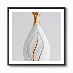 White And Gold Vase Poster