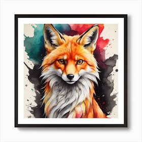 Fox Painting Art Print