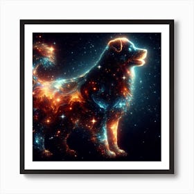 Dog In Space Art Print