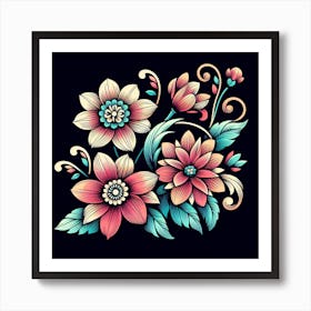 Floral Design 1 Art Print