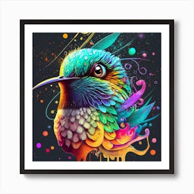 Colorful Hummingbird Art Print