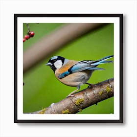 Bird Natural Wild Wildlife Tit Sparrows Sparrow Blue Red Yellow Orange Brown Wing Wings 2023 11 26t105249 Art Print