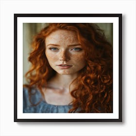 Freckled Girl Art Print