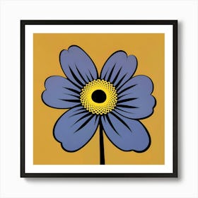 Blue Flower 4 Art Print