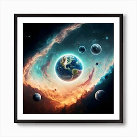 Space Scene 4 Art Print