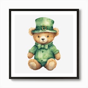 St Patrick'S Day Teddy Bear 7 Art Print