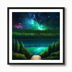 Night Sky Painting 1 Art Print