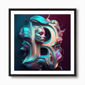 Letter B 6 Art Print