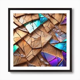 Broken Glass Background 21 Art Print