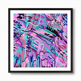 Modern Abstract Art in Purple Art Print