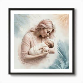 Mother And Baby Art Print