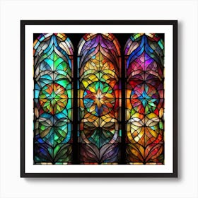 Color Explosion 1, an abstract AI art piece that bursts with vibrant hues and creates an uplifting atmosphere. Generated with AI,Art style_Stained glass,CFG Scale_3, Step Art Print