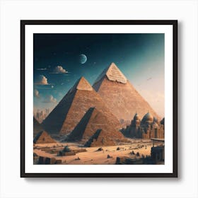 Egyptian Pyramids 7 Art Print