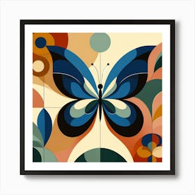 Modern Abstract Butterfly IV Art Print