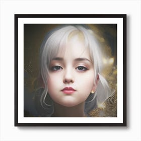 Girl With White Hair Art Print