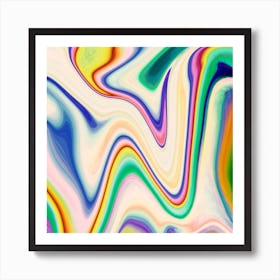 Crystal Obsession Psychedelic Square Art Print