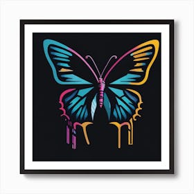 Leonardo Diffusion Logo Of A Butterfly In Bright Colors Stylis 2 Art Print