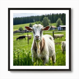 Goat On A Farm 2 Art Print