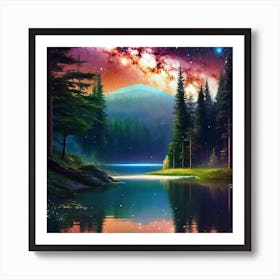 Night In The Forest 2 Art Print
