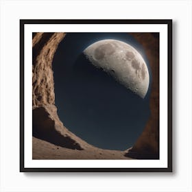 Moon,3d,8k 1 Art Print