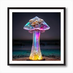 Quartz Mushroom Art Print