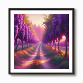 Purple Vineyard 8 Art Print