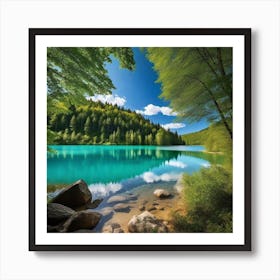 Blue Lake 4 Art Print