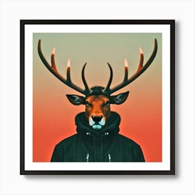 Deer Head 18 Art Print