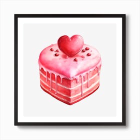 Valentine'S Day Cake Art Print