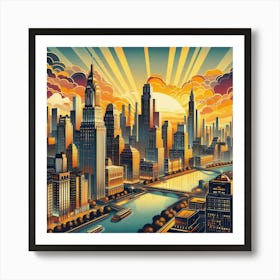 Chicago Skyline Art Print