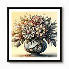 Flowers In A Vase 20 Art Print