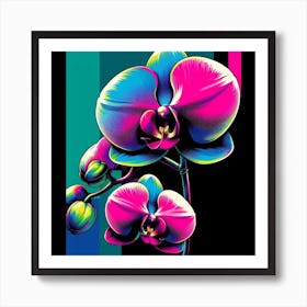 Orchid, Pop Art 3 Art Print