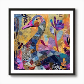 Patchwork Quilted Goose 2 Art Print