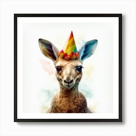 Birthday Kangaroo 2 Art Print