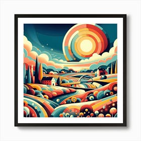 Abstract Landscape Painting 23 Art Print