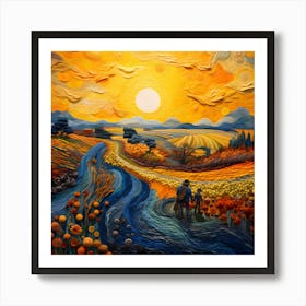 Aerial Dreams in Van Gogh's Palette Art Print