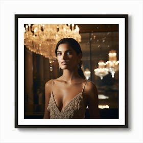 Girl In A Wedding Dress Art Print