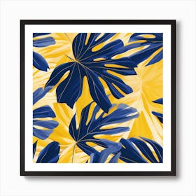 Tropical Leaf pattern art, 112 Art Print