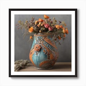 Vase With Flowers Art Print