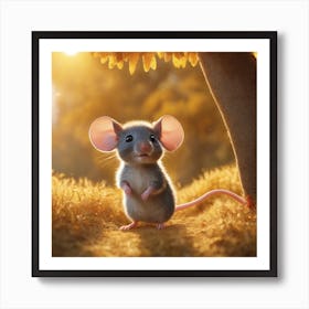Mouse In The Sun Art Print