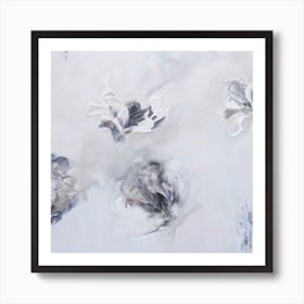 Neutral Colours Botanical Painting Square Art Print