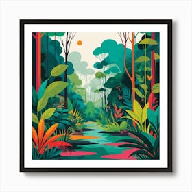 Jungle Scene Art Print