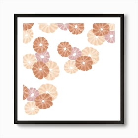 Grapefruit snow Art Print