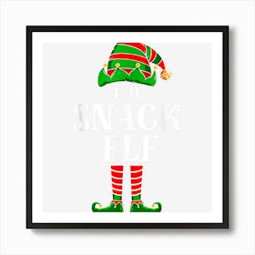 Snack Elf Matching Family Group Christmas Holiday Funny Art Print