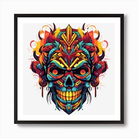 Psychedelic Skull Art Print