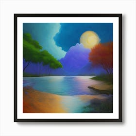  By The Lake Art Print