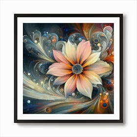 Abstract Flower Painting 17 Art Print