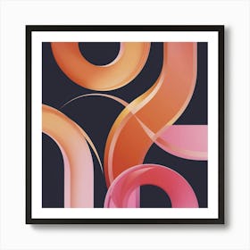 Abstract Wavy Lines Art Print