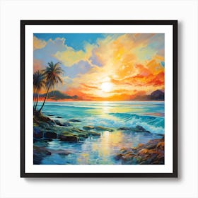 Caribbean Chromatic Horizon Art Print